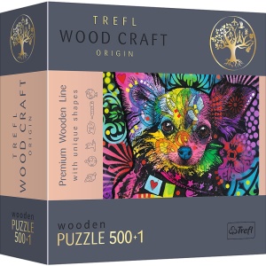 PUZZLE TREFL DIN LEMN 500+1 PIESE CATELUSII DRAGALASI - Img 1