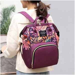 Rucsac multifunctional mamici, Leaves, mov - Img 5