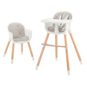 SCAUN DE MASA KINDERKRAFT SIENNA, 2 IN 1, GREY - Img 1