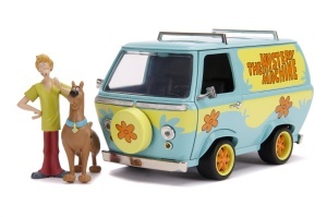 SCOOBY DOO MYSTERY VAN SET FORMAT DIN DUBITA METALICA SCARA 1:24 SI 2 FIGURINE SCOOBY DOO SI SHAGGY - Img 3