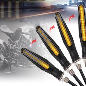 Set 2 lampi Semnalizare Moto SECVENTIALA, cu 2 functii, pozitie si semnalizare, AVX-ZD59B - Img 1
