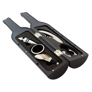 Set Cadou "Accesorii Vin in forma de Sticla, 6in1" culoare Neagra - Img 3