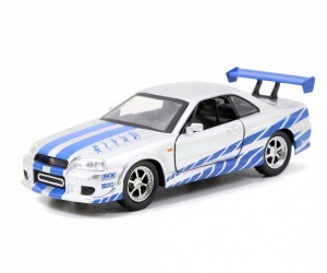 SET MASINUTE METALICE FAST & FURIOUS BRIAN&#39;S NISSAN SKYLINE GT-R(BNR34) SCARA 1 LA 32 - Img 3
