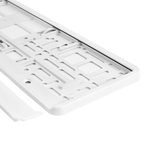 Suport numar inmatriculare din plastic, calitate Premium, culoare ALBA - Img 1