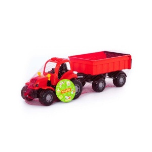 Tractor cu remorca - Hardy, 44x13x14 cm, Polesie - Img 2