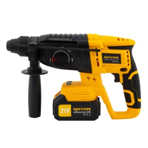Trusa de scule 3 în 1 ROTOR RSET3, Rotopercutor ,Polizor unghiular, Autofiletanta 21V/3Ah - Img 11