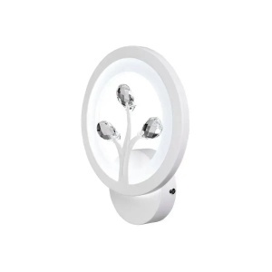 Aplica LED DAISY, 13W, Lumina Rece/Calda/Neutra, Alb cu Cristal - Img 2