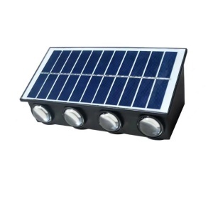 Aplica LED Exterior Solaris, 8 Surse de lumina, Lumina Calda, Negru - Img 2