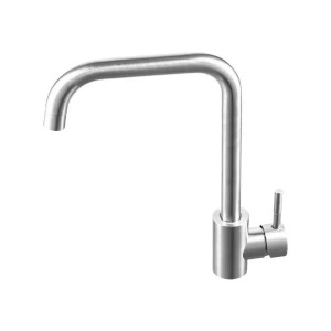 Baterie Bucatarie Monocomanda Pipa Pivotanta Cartus Ceramic Inox Satinat Racorduri Kit Fixare Incluse CF002 - Img 3