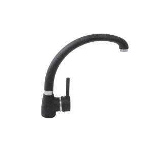Baterie de bucatarie tip gat de lebada BLACK4A, finisaj granit negru - Img 3