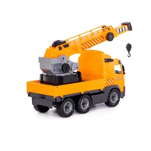 Camion cu macara - Volvo PowerTruck, 72x19x32 cm, Wader - Img 2
