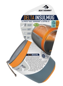 Cana 473 ml cu capac Sea To summit Delta InsulMug, leak proof, orange - Img 2