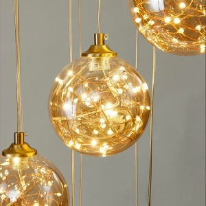 Candelabru Cristal LED KILKENNY Culmino, 144W, Lumina Neutra, Diametru 60cm, Auriu - Img 2