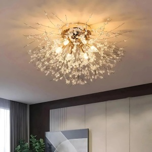 Candelabru Cristal RONDO Vivace, 5x G9, Diametru 40cm, Auriu Lucios - Img 1
