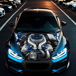 Folie Capota Auto "Hood Art" rezistenta la exterior, marime M (165 x 120cm) - Cod: AVX-CAPOTA-019M - Img 1