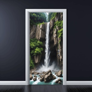 Folie imprimata color pentru decor Usa, dimensiune 200 x 90cm, model: AVX-DR21 - Img 1