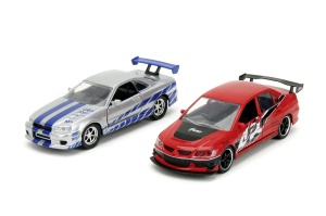 JADA FAST AND FURIOUS SET 2 MASINI METALICE MITSUBISHI LANCER EVOLUTION IX 1:32 - Img 2