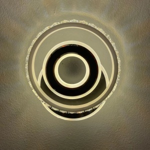 Lustra LED Cristal, Inara, 40W, Lumina Rece/Calda/Neutra, Negru - Img 3