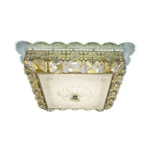 Lustra LED cu cristal ANAIDA RGB 20W, lumina Calda, 3000K, Auriu - Img 2