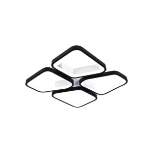 Lustra LED cu telecomanda DAIKI 79W, 4 Patrate, lumina Rece/Calda/Neutra, Dimabila, Negru - Img 2