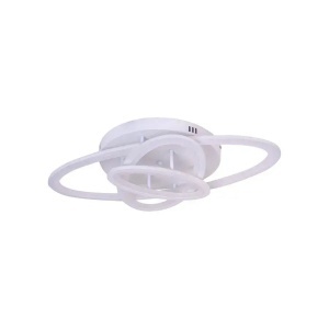 Lustra LED cu telecomanda GENTIANA 83W, 3 Elipse, lumina Rece/Calda/Neutra, Dimabila, Alb - Img 2