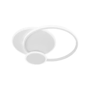 Lustra LED cu telecomanda SILVIAN, 58W, 3 Cercuri, lumina Rece/Calda/Neutra, Dimabila, Alb - Img 2