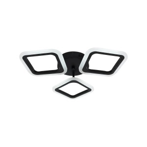 Lustra LED PULSARIS 32W, 3 Patrate, lumina Rece/Calda/Neutra, Negru - Img 3