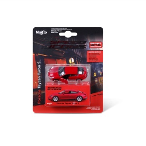 MAISTO MASINUTA METALICA SPEED ICONS PORSCHE TAYCAN TURBO S ROSU SCARA 1 LA 64 - Img 1