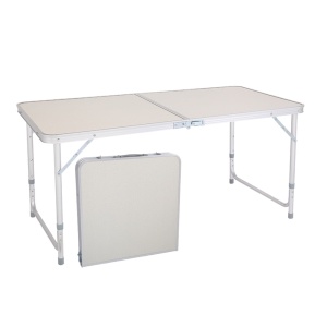 Masa Pliabila din aluminiu cu blat MDF pentru picnic, dimensiune 120 x 60 cm - Img 2