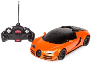 MASINA CU TELECOMANDA BUGATTI GRAND SPORT VITESSE PORTOCALIE CU SCARA 1 LA 18 - Img 2