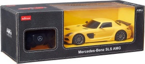 MASINA CU TELECOMANDA MERCEDES-BENZ SLS AMG GALBENA CU SCARA 1 LA 18 - Img 1