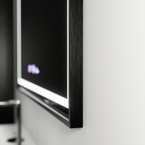 Oglinda LED Rectangulara, 120x80cm, Verite Majeste Noir Motion Glow Marcello, Sistem Dezaburire, Ceas & Termometru, Dimabila - Img 2