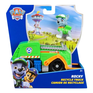 PATRULA CATELUSILOR SET VEHICUL DE BAZA CAMIONUL DE RECICLARE SI FIGURINA ROCKY - Img 1