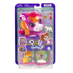 POLLY POCKET SET GENTUTA ANIMALUT PONEI LA RODEO CU ACCESORII - Img 1