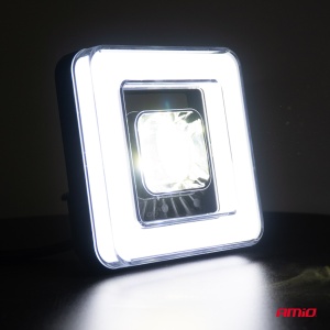 Proiector LED cu Angel Eye model AWL57, pozitie, semnalizare, faza lunga/scurta, pentru Off-Road, ATV, SSV, putere 45W, 8000lm, tensiune 9-36V, dimensiuni 114,5 x 114,5 x 51 mm - Img 2