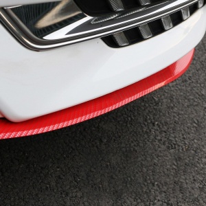 Protectie spoiler, prelungire bara fata/spate din cauciuc, culoare CARBON Rosu - Img 1