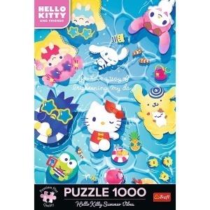 PUZZLE TREFL 1000 PREMIUM PLUS HELLO KITTY RELAXARE DE VARA - Img 3