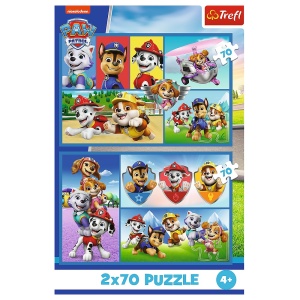 PUZZLE TREFL 2X70 PATRULA CATELUSILOR ECHIPA CATELUSILOR - Img 4