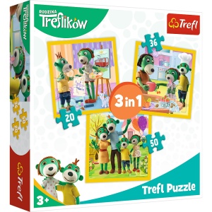 PUZZLE TREFL 3IN1 DISTRACTIE IN FAMILIA TREFILIKI - Img 1