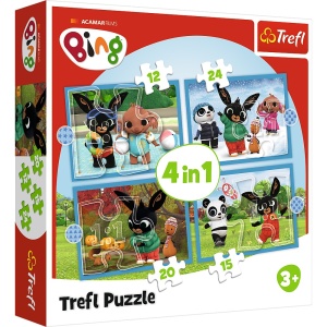 PUZZLE TREFL 4IN1 ACAMAR FILMS HAPPY BING - Img 1