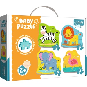 PUZZLE TREFL BABY CLASIC ANIMALE SAFARI 8 PIESE - Img 1