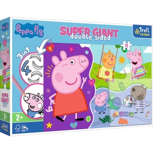 PUZZLE TREFL PRIMO SUPER GIANT 15 PEPPA PIG - Img 1
