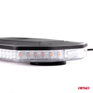 Rampa luminoasa girofar, culoare Orange, alimentare 12/24V, 48 LED-uri, protectie IP56, montaj cu magnet - Img 3