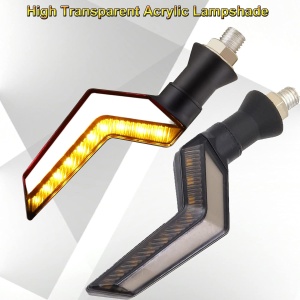 Set 2 lampi Semnalizare Moto, model BUMERANG, cu 2 functii, pozitie si semnalizare, tensiune 12V - Img 1