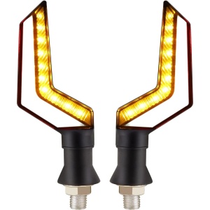 Set 2 lampi Semnalizare Moto, model BUMERANG, cu 2 functii, pozitie si semnalizare, tensiune 12V - Img 2