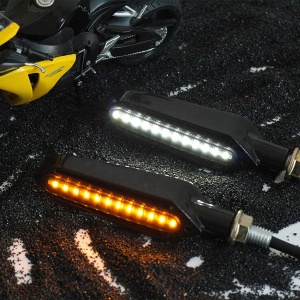 Set 2 lampi Semnalizare Moto SECVENTIALA, cu 2 functii, pozitie si semnalizare, 12V - Img 2