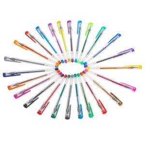 Set 25 piese, Pixuri cu gel multicolor cu sclipici (glitter) - Img 5