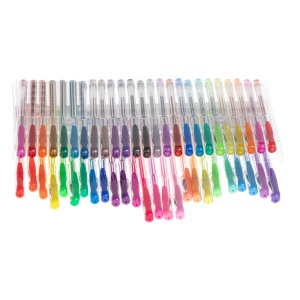 Set 50 piese, Pixuri cu gel multicolor cu sclipici (glitter) - Img 2