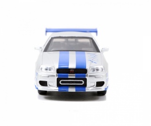 SET MASINUTE METALICE FAST & FURIOUS BRIAN&#39;S NISSAN SKYLINE GT-R(BNR34) SCARA 1 LA 32 - Img 4