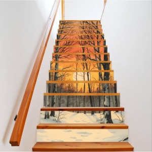 Sticker decorativ pentru scari interioare, print autoadeziv de inalta rezolutie, dimensine 200 x 124 cm, cod: AVX-STAIRS-10 - Img 1